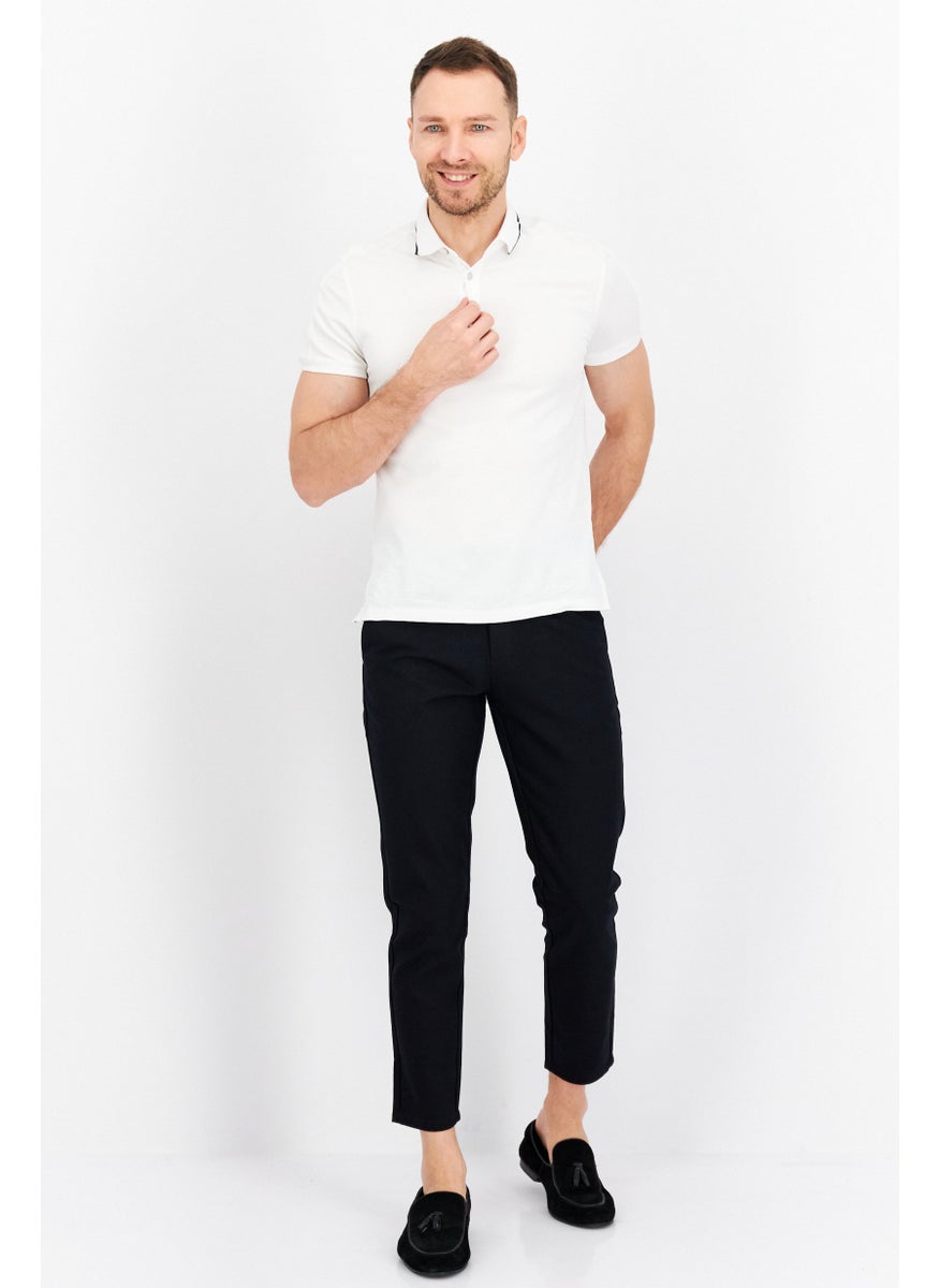 Selected Homme Men Carrot Fit  Solid Chino Pants, Dark Navy  - Image 4