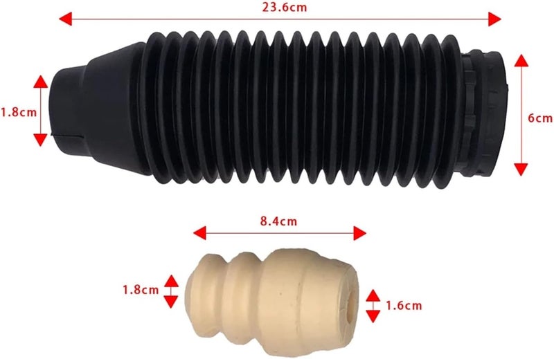 DEMULAX Car Rear Shock Absorber Buffer Rubber Boot Set - Image 2