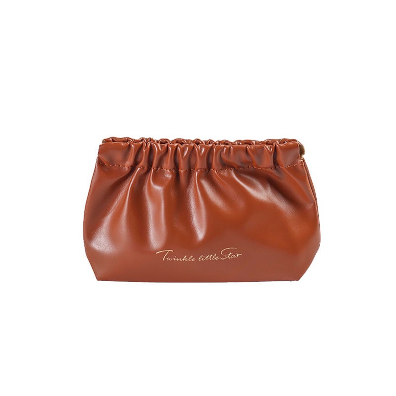 PU Cream Lipstick Mini Bag for LadiesWrinkle bag-mocha brown (12.5*5*9) Wrinkle bag-mocha brown (12.5*5*9) 