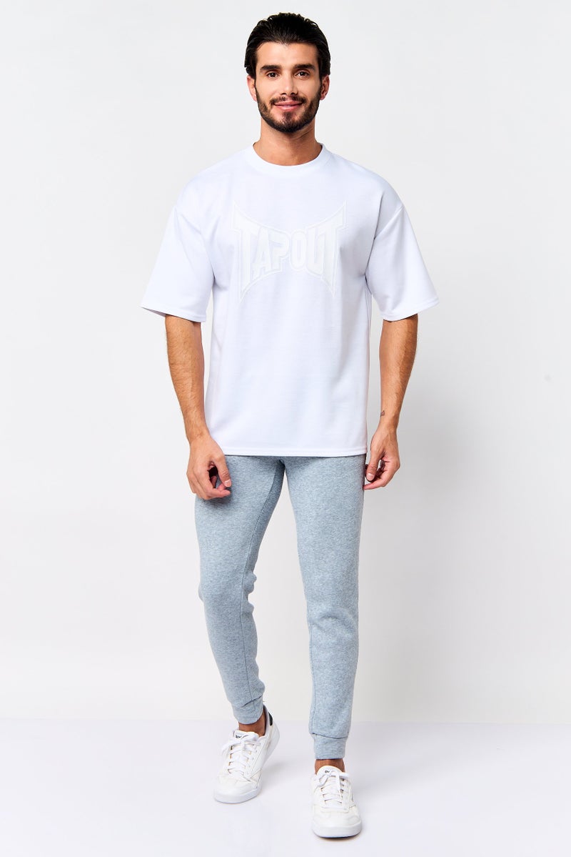 TapouT Men Sportswear Fit Short Sleeve Outdoor T-Shirt, White - Image 2