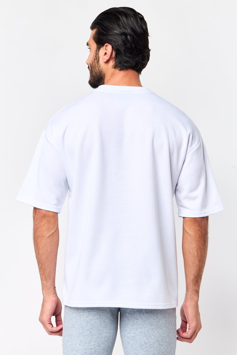 TapouT Men Sportswear Fit Short Sleeve Outdoor T-Shirt, White - Image 4