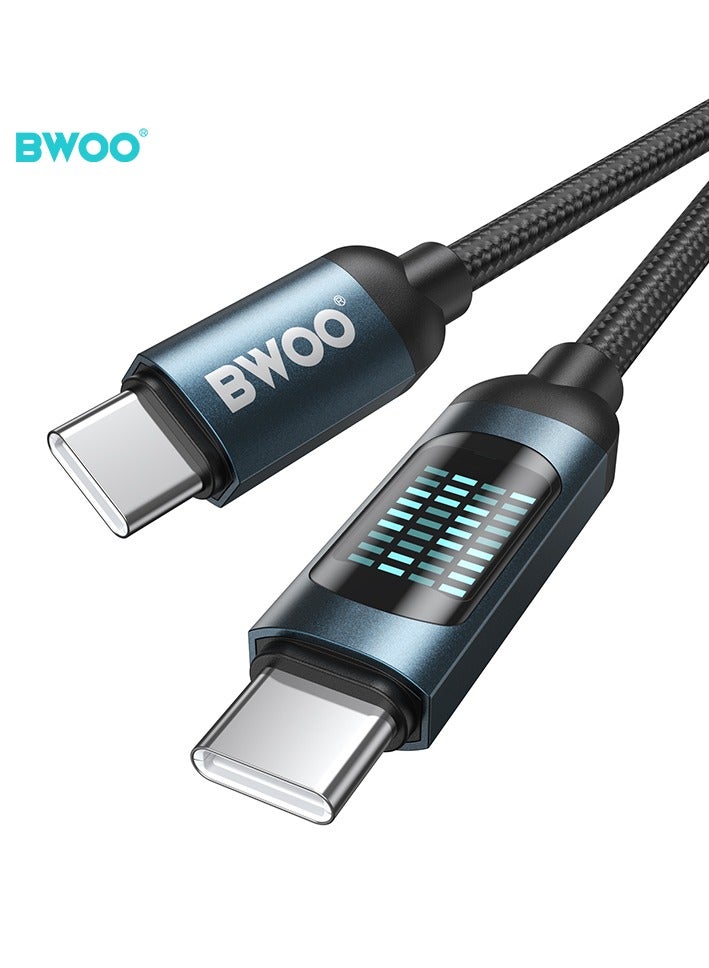 BWOO Type-C To Type-C Fast Charging Data Cable Black - Image 2