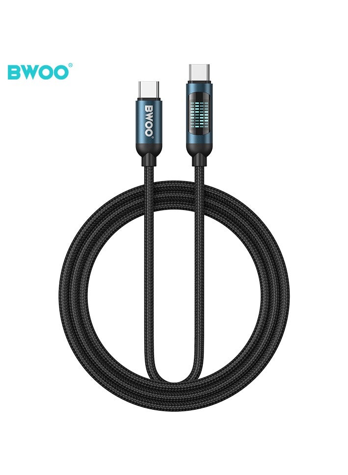 BWOO Type-C To Type-C Fast Charging Data Cable Black - Image 1