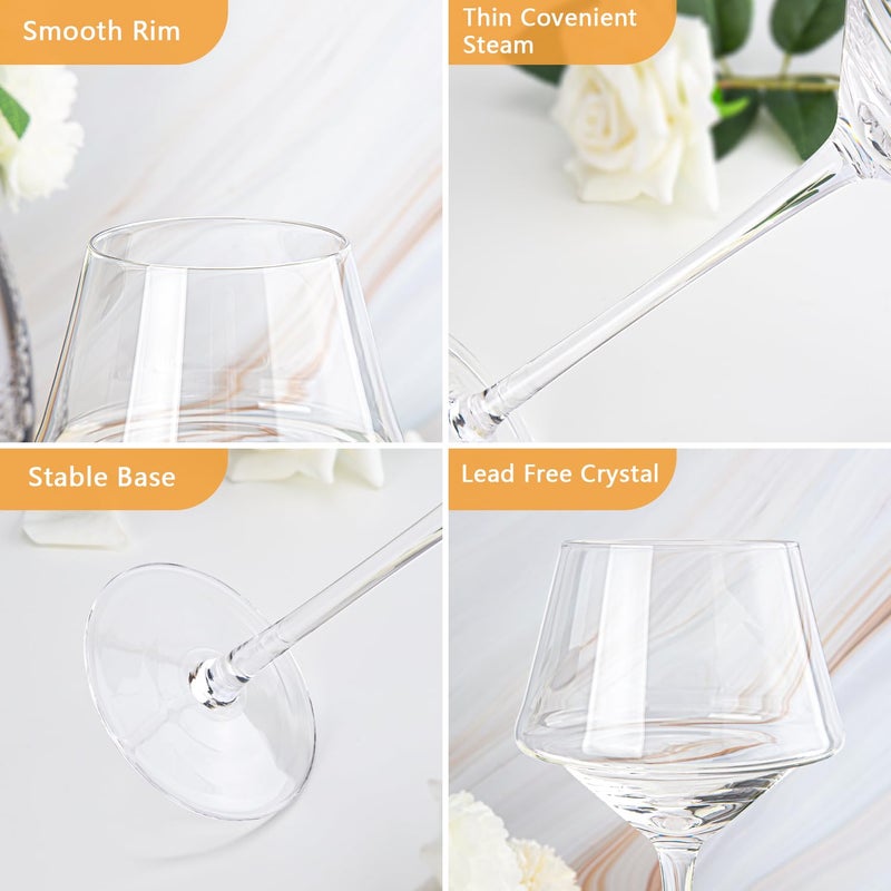 Swanfort Red Wine Glasses Set of 4, 15oz Elegant Long Stem Wine Glasses in Gift Box, Premium Glassware for Wedding, Anniversary, Birthday Gifts - Image 4