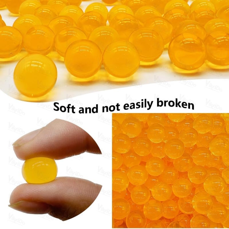 VikriDa خرطوشة إعادة تعبئة جيل بلاستر - 20,000 طلقة من كرات الماء غير السامة بحجم 7-8 مم لبنادق الجيل - آمنة للبالغين 15+ - برتقالي - عبوة من 2 - مثالية أيضًا كزينة منزلية في مزهرية - Image 2