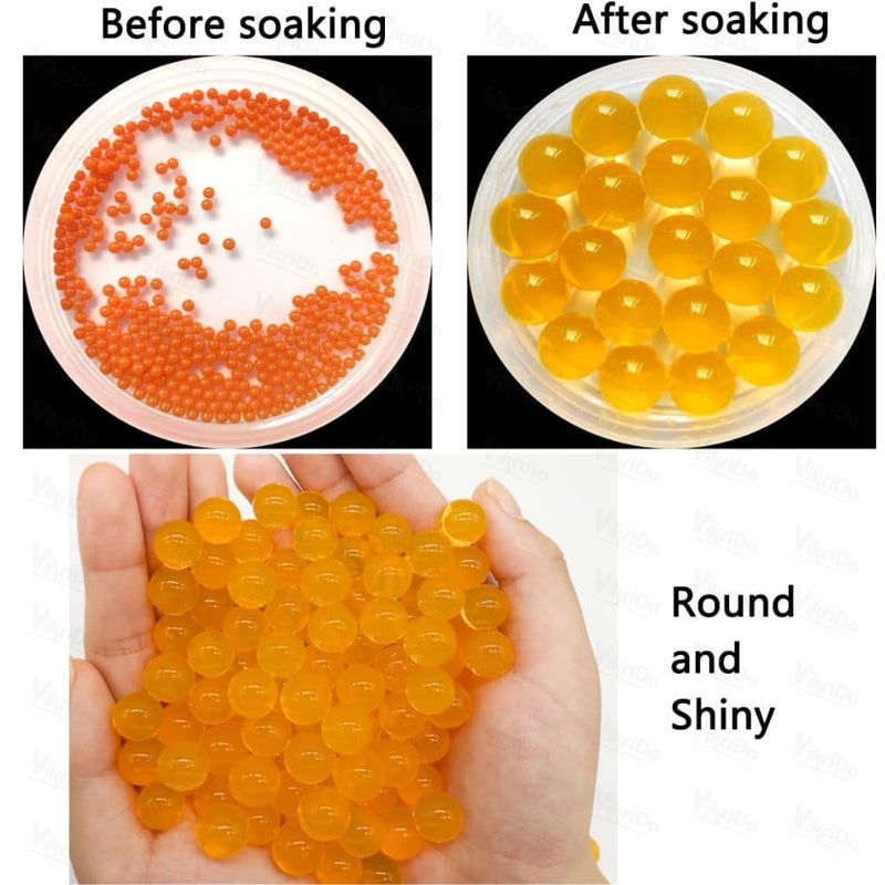 VikriDa خرطوشة إعادة تعبئة جيل بلاستر - 20,000 طلقة من كرات الماء غير السامة بحجم 7-8 مم لبنادق الجيل - آمنة للبالغين 15+ - برتقالي - عبوة من 2 - مثالية أيضًا كزينة منزلية في مزهرية - Image 5