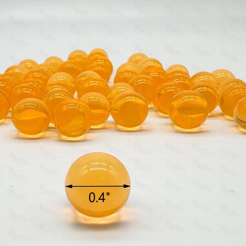 VikriDa خرطوشة إعادة تعبئة جيل بلاستر - 20,000 طلقة من كرات الماء غير السامة بحجم 7-8 مم لبنادق الجيل - آمنة للبالغين 15+ - برتقالي - عبوة من 2 - مثالية أيضًا كزينة منزلية في مزهرية - Image 4