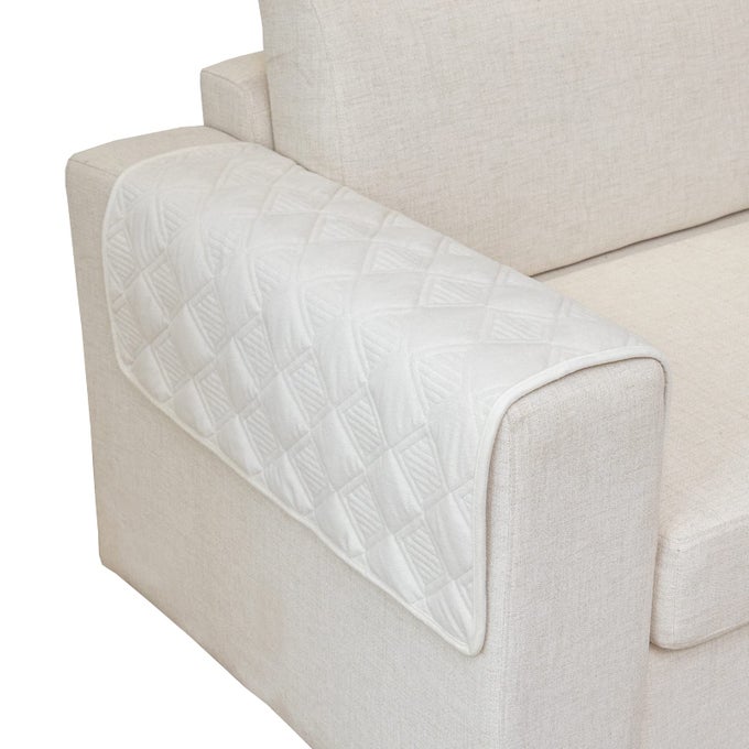 ARMREST COVERSSECTIONAL COUCH COVERSL SHAPE SOFA SLIPCOVER FURNITURE PROTECTOR FOR DOGS CATS PET CHAISE LOUNGE 3 CUSHION COUCH LOVESEATWHITE 28 X 28 INCHES ONLY 1 PIECE