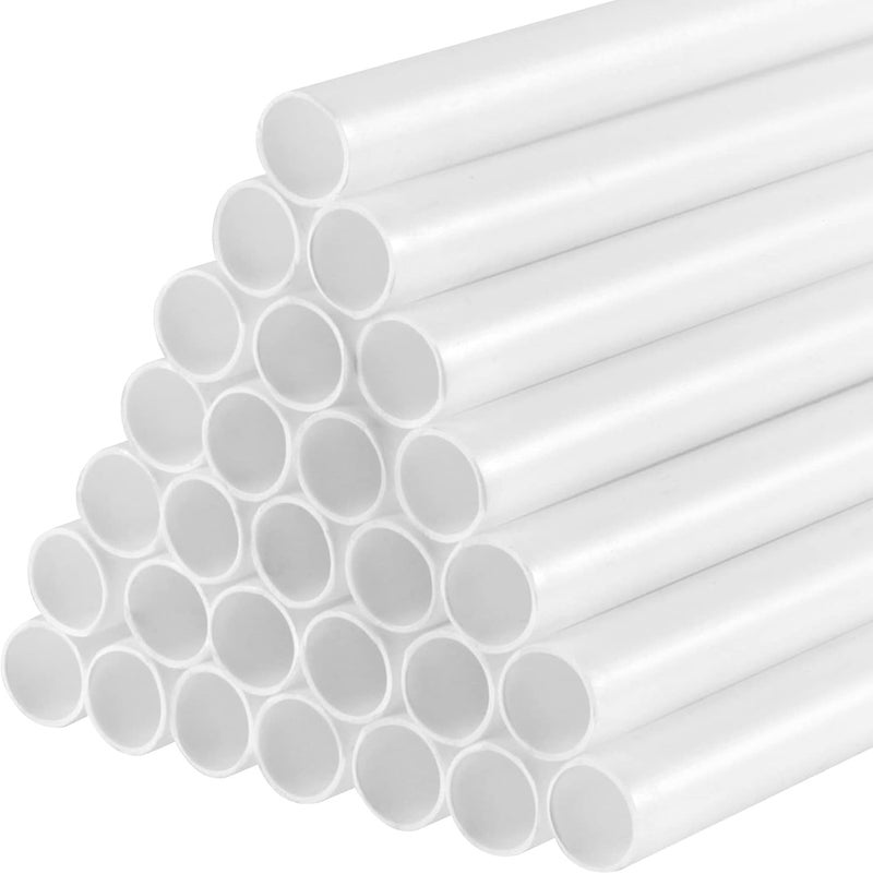 JAPCHET 60 Pack 12 Inch Plastic Cake Dowels 047 Inch Diameter Hollow Sticks for Tiered Cake Stacking - Image 1