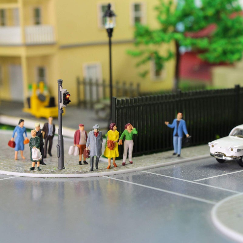 Evemodel HO Scale 1:87 Standing Seated Passenger People Painted Figures for Model Train Layout (30PCS) - Image 5
