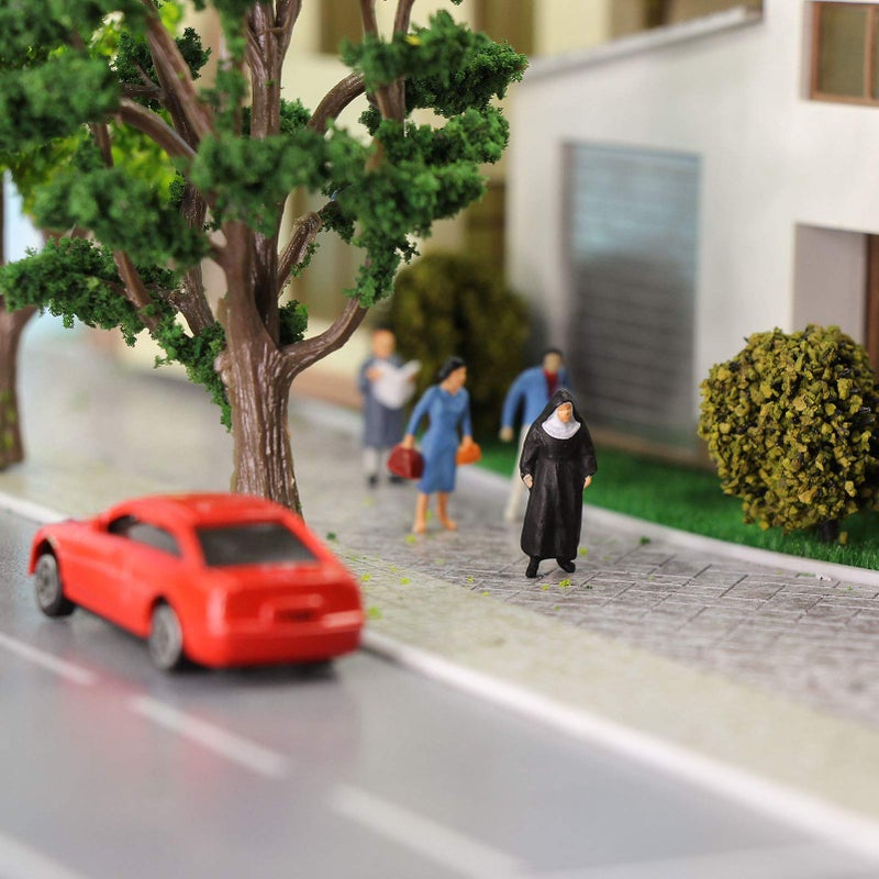 Evemodel HO Scale 1:87 Standing Seated Passenger People Painted Figures for Model Train Layout (30PCS) - Image 4