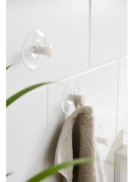 Tchibo 3 Pcs Suction Pad Hooks, Transparent  - Image 1