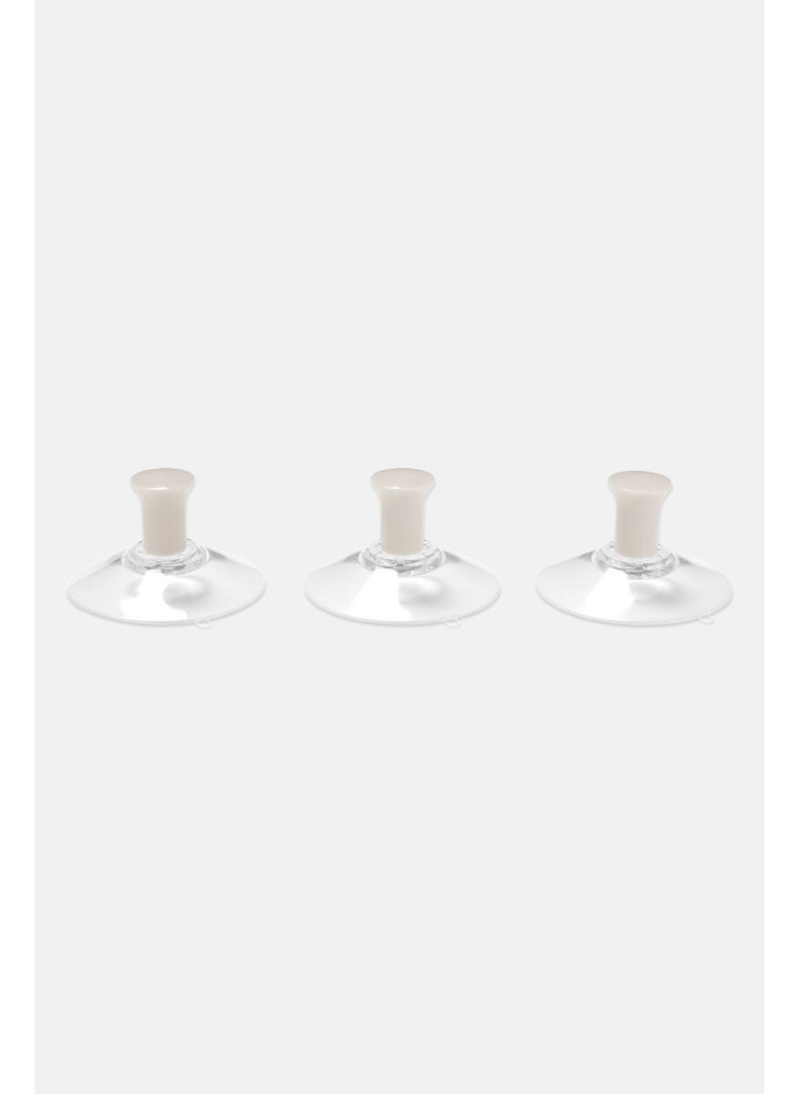 Tchibo - 3 Pcs Suction Pad Hooks, Transparent - Image 1