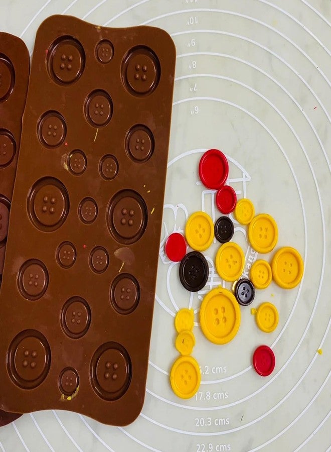 YIMINGMOLD قوالب سيليكون على شكل أزرار من YIMINGMOLD، قطعتان، لصنع حلوى الشوكولاتة - Image 4