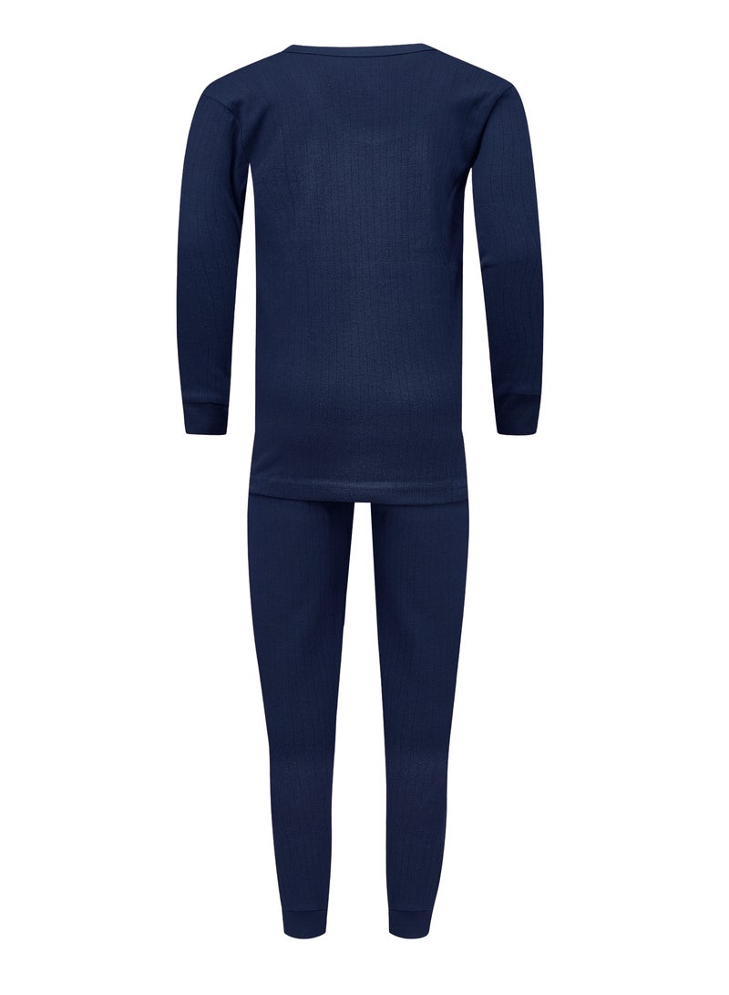 John Gladstone Boy's Cotton Interlock Thermal Set (Navy) - Image 3