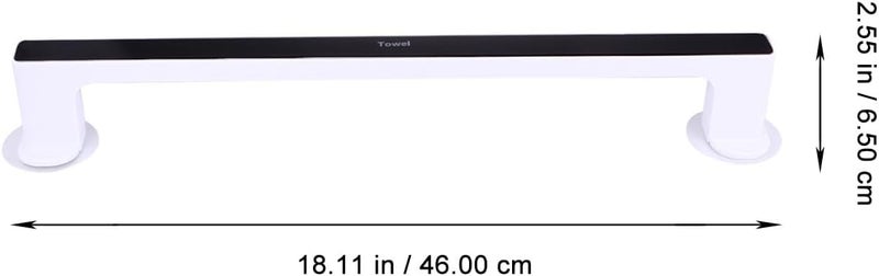 Suction Cup Towel Rack with Storage Shelf, Wall-Mounted Bathroom Organizer Set, Large and Compact Black Suction Holders for Hanging Towels and Bathroom Accessories - Image 2