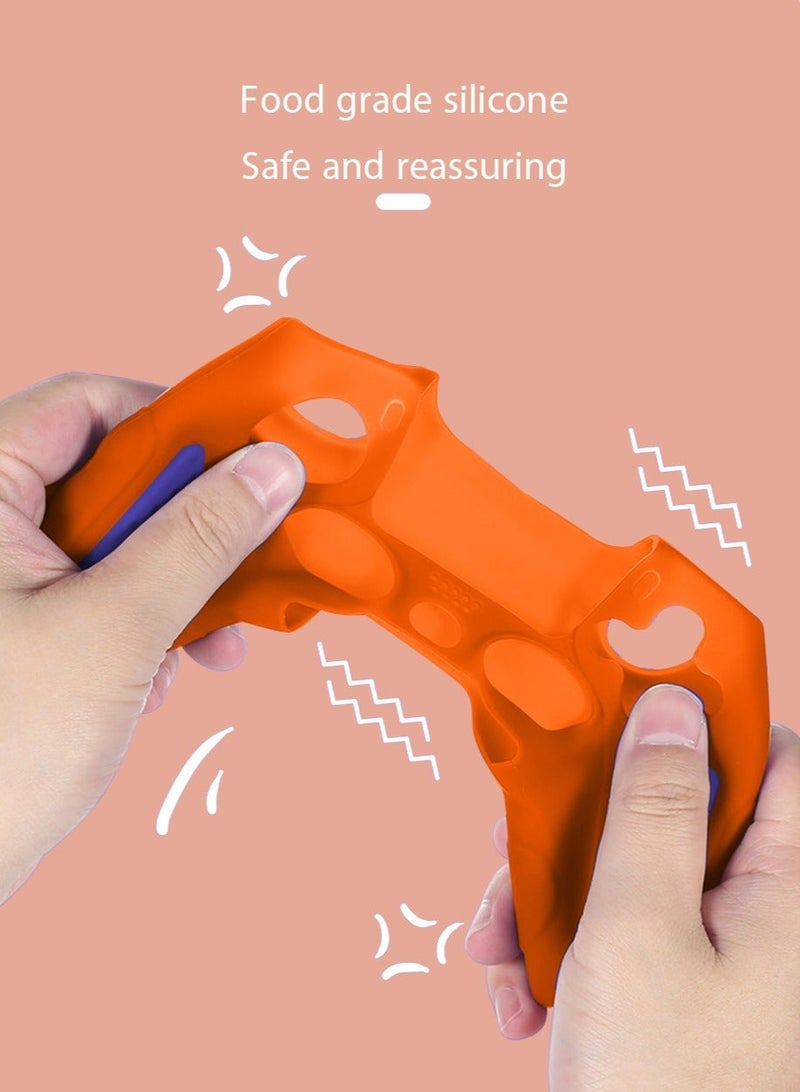 Case Cover for PS5/PS5 Slim Wireless Controller for Dual Sense Leather Texture Soft Silicone Protection Anti-scratch Anti-fall Case Cover Electronic game Machine Accessories - Image 4