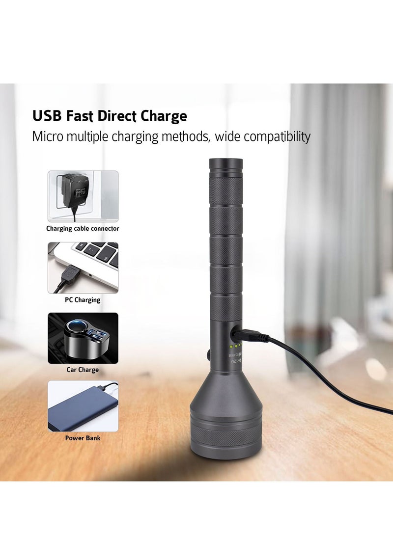 Mr. Light - Super Bright LED Flashlight Torch  1500 Meter Coverage Best Performance High Quality Battery USB Charger 3 Hours Operating Time - Image 1