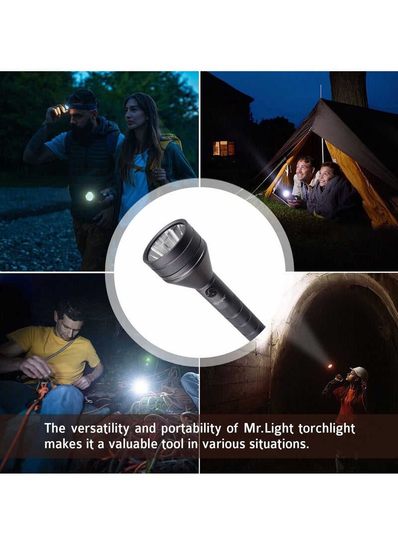 Mr. Light - Super Bright LED Flashlight Torch  1500 Meter Coverage Best Performance High Quality Battery USB Charger 3 Hours Operating Time - Image 1