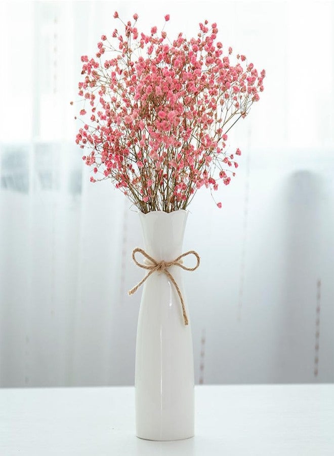 Valemoon Boho Ceramic Vase with Rope, 8.2" H, Rustic Flower Vase Classic Style for Dried Flowers Fresh Flowers, Fit for Fireplace Bedroom Kitchen Living Room Centerpieces Office Desk - Image 2