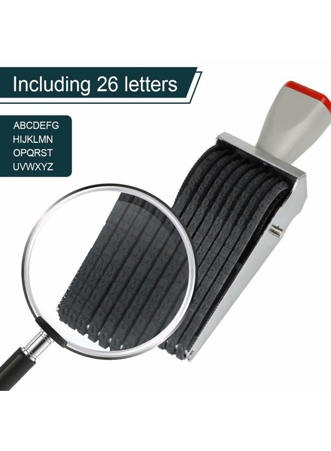 Amytalk 8 Digits Roller Stamp Personalized English Alphabet Number Symbol Rolling Wheel Stamp Multi-Function DIY Scrapbooking Roller Stationery - Image 3