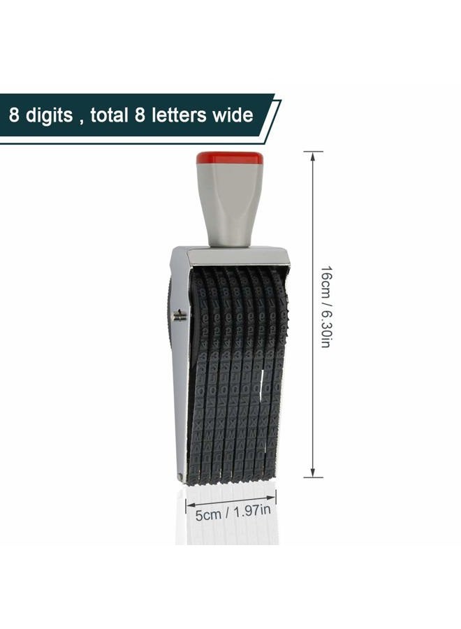 Amytalk 8 Digits Roller Stamp Personalized English Alphabet Number Symbol Rolling Wheel Stamp Multi-Function DIY Scrapbooking Roller Stationery - Image 2