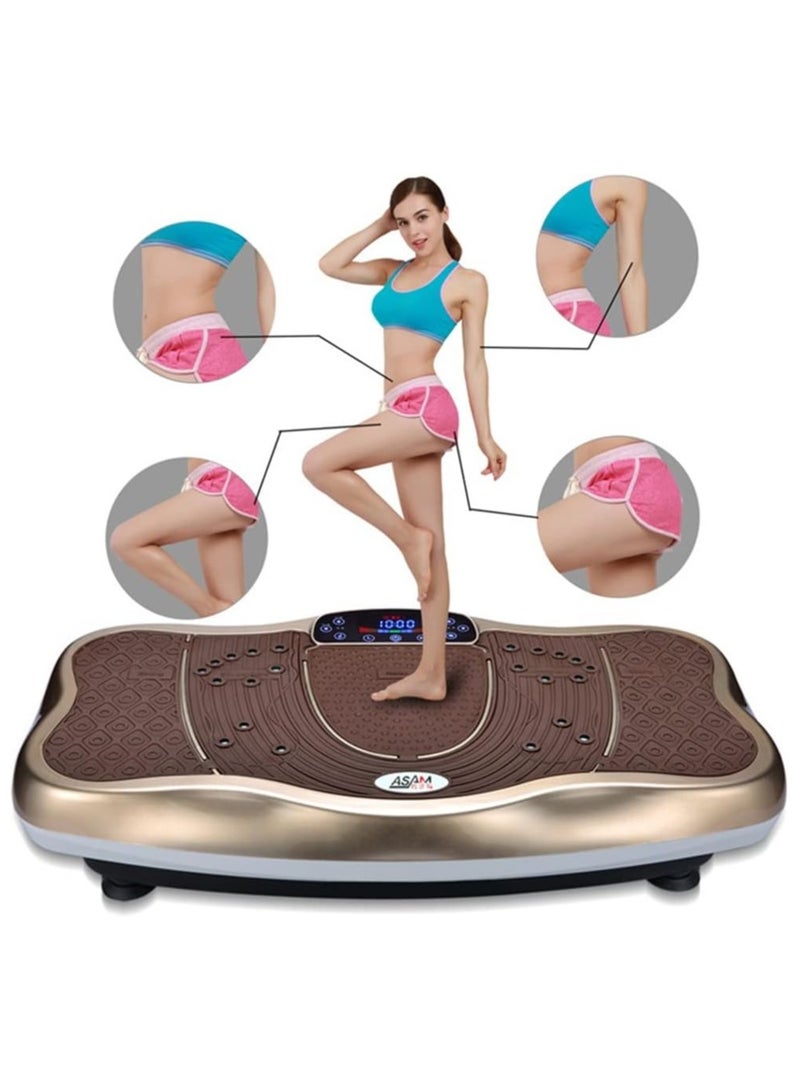 DubaiGallery Vibration Plate Exercise Machine - Whole Body Workout Vibration Fitness Platform w/Loop Bands and Resistance Bands - Home Training Equipment for Recovery Wellness Weight Loss - Image 2
