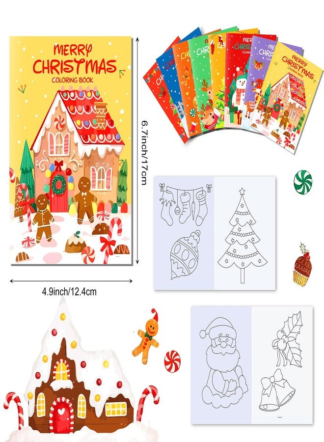 Qpout 16 Christmas Coloring Books Bulk for Kids Party Favors Xmas Mini Coloring Booklets DIY Art Drawing Book Set for Christmas Party Goodie Bag Filler School Kids Activity Supplies - Image 3