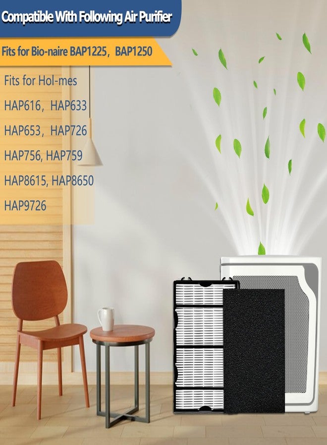 NISHCON HAPF600 HEPA Filters for Holmes HAP616, HAP633, HAP653, HAP726, HAP756, HAP759, HAP8615, HAP8650, HAP9726 Air Purifier, Replace HAPF600TCS (3 HEPA Filters& 3 Carbon Filters) - Image 4