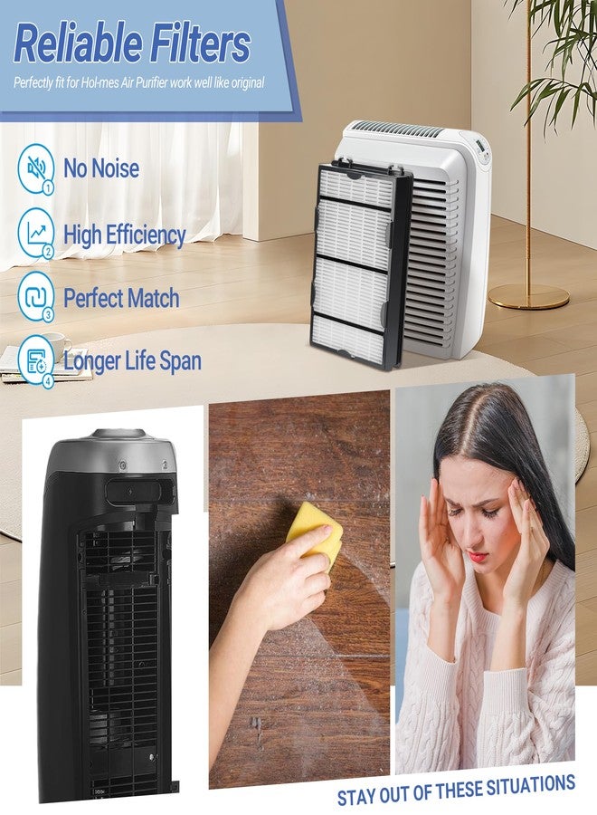 NISHCON HAPF600 HEPA Filters for Holmes HAP616, HAP633, HAP653, HAP726, HAP756, HAP759, HAP8615, HAP8650, HAP9726 Air Purifier, Replace HAPF600TCS (3 HEPA Filters& 3 Carbon Filters) - Image 5