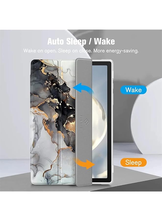 erorex Stylish Hybrid Slim Case For Samsung Galaxy Tab A8 10.5 Inch 2022 Sm-X200 X205 X207 - Shockproof Auto Wake Sleep Clear Back Shell Elegant Cloudy Marble Design  - Image 5