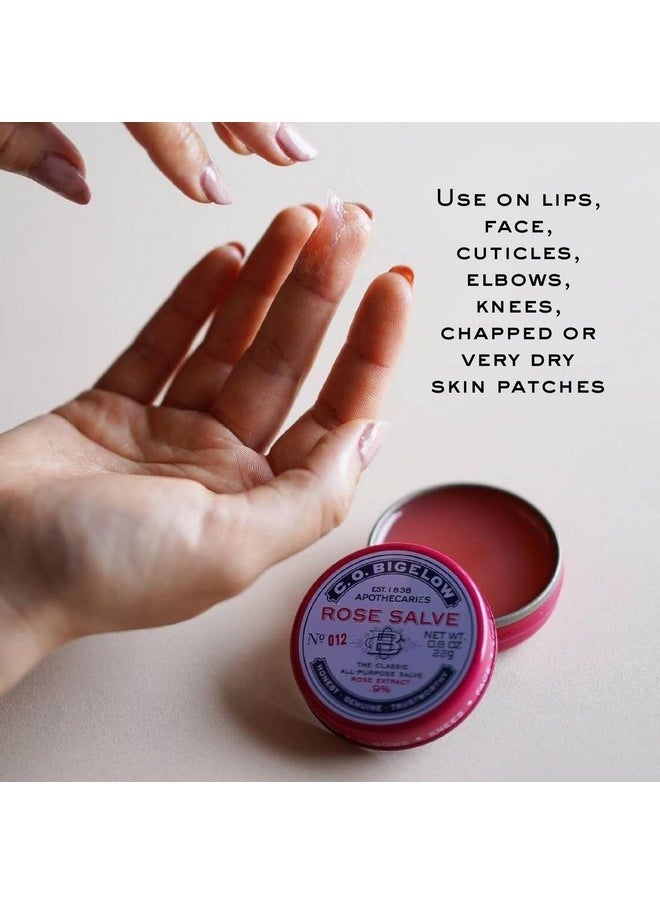 C. O. Bigelow C.O. Bigelow All Purpose Salve Lip Balm Tins, Rose Salve Pack of 3 for Chapped Lips & Dry Skin - Moisturizing Lip, Cuticle 0.8 oz each  - Image 3