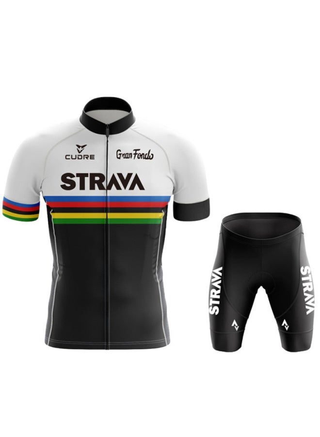 Tour De France Cycling Jersey Short-sleeved Suit Team Version Summer Outdoor Mountain Bike Road Race Cycling Jersey