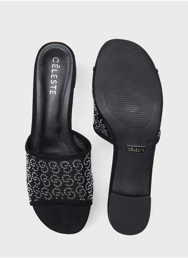 Celeste Single Strap Low Heel Sandals