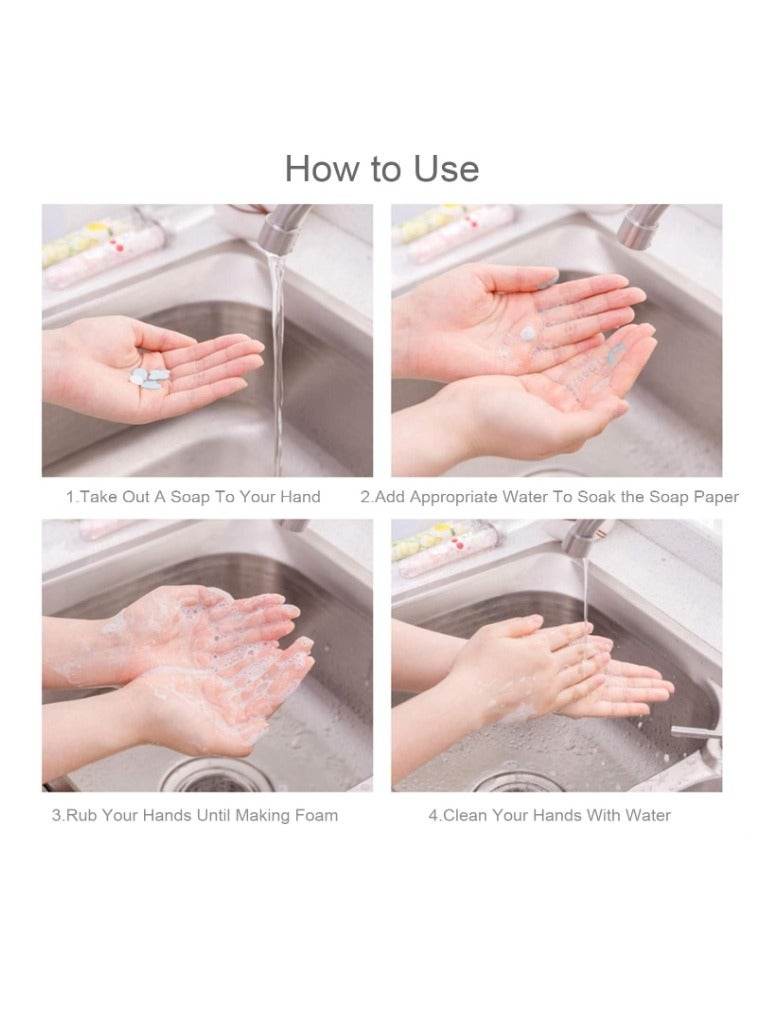 1000 PCS Portable Mini Soap Sheets, Disposable Soap Paper Sheets, Hand Washing Bath Scented Paper for Home Travel Camping and Outdoor Activities Green Jasmine Scented  - Image 2