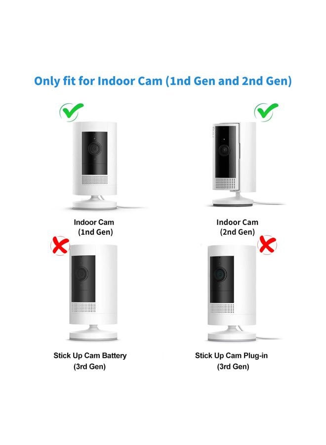 Pefecon Outlet Mount for Ring Indoor Cam (2nd Gen and 1nd Gen), 2 Pack Plug-in Wall Mount Stand with Power Adapter, 360 Degree Swivel and Space Saving Design (Ring Camera are Not Included) - Image 2