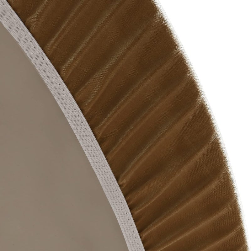 Obstal Fitted Round Table Cloth, Reversible Waterproof Stain Resistant Elastic Stretch Tablecloth, Wipe Clean Table Cover for Outdoor/Indoor Use, Fits Round Tables up to 32" - 36" Diameter, Coffee - Image 5