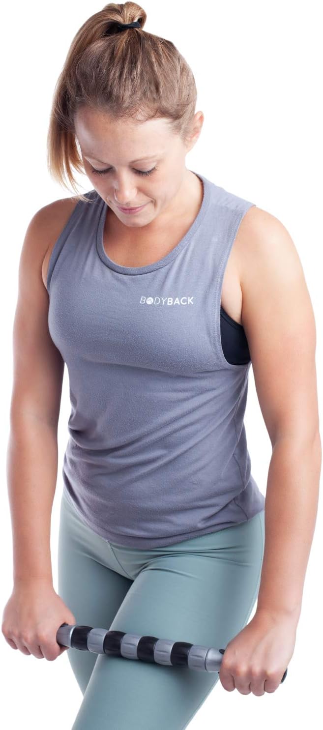 Body Back جهاز تدليك الجسم باك بادي - مصنوع في الولايات المتحدة - عصا تدليك - حزمة كلاسيكية من أدوات تدليك نقاط الزناد - مدلكات الرقبة والظهر - عصا تدليك - مزيل عقد العضلات - أسود - Image 3