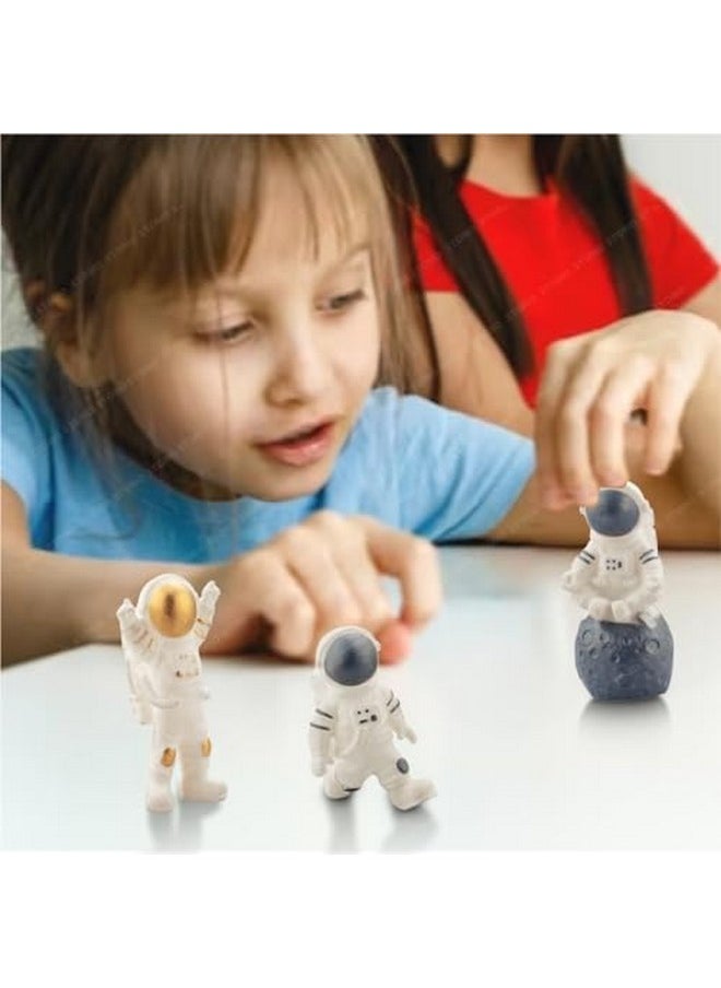 Storio - Storio Super Cute Astronaut Swimming Water Toys Non-Toxic,BPA Free Colorful Soft Rubber Float Squeeze Sound Squeaky Bathing Toy for Baby Chu Chu Toy Set of 6 - Image 1