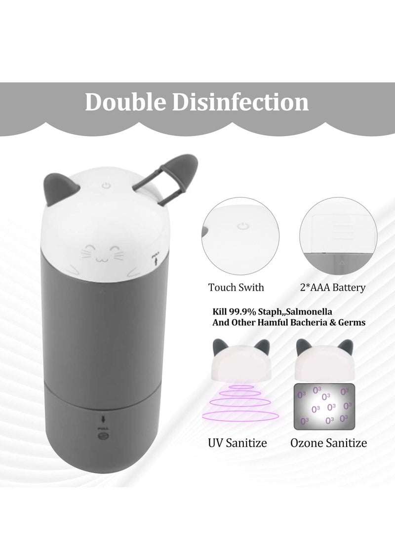 SYOSI - Baby Bottle Sterilizer, Portable Travel Baby Nursing Bottle Electric Uv Ozone Sterilizer for Baby Bottles, Pacifiers, Cups, Breast Pump Accessories, Cartoon Design - Image 1