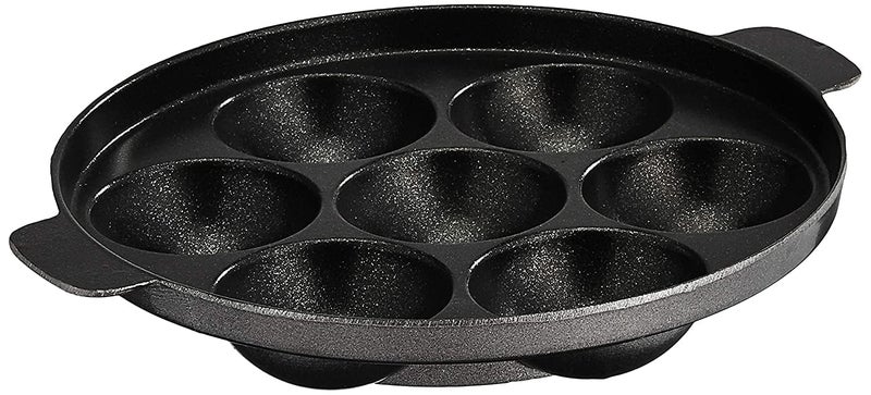 CELLEBII CELLEBII Non Stick Aluminium Appam Patra 7 Pits 2 Layer Coating Black - Image 1