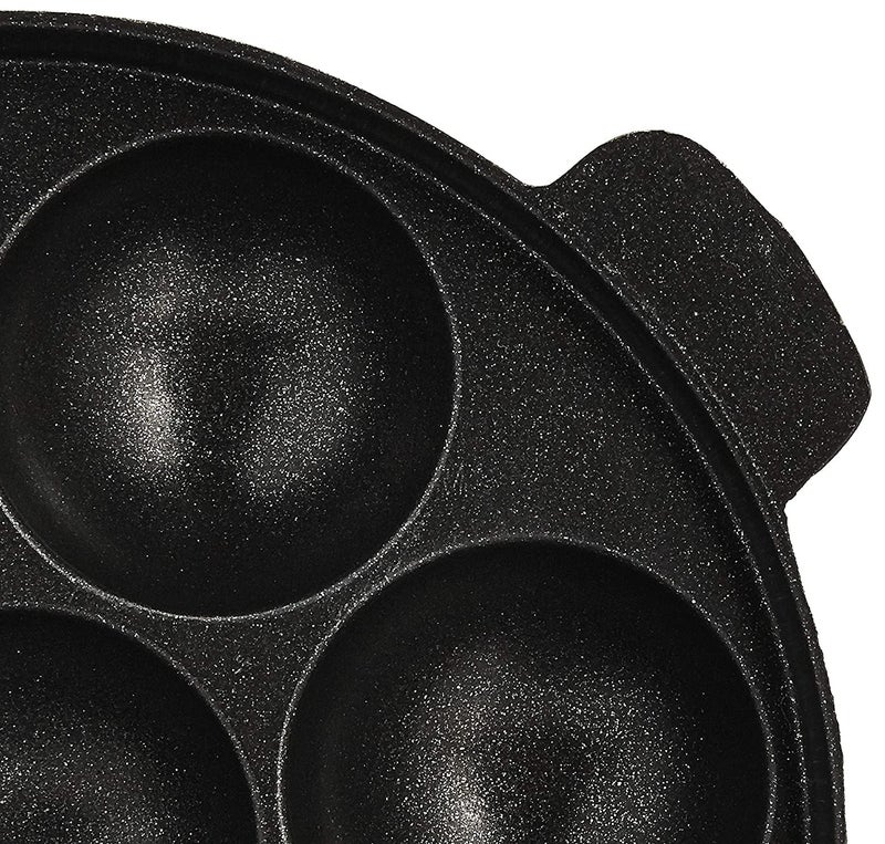 CELLEBII CELLEBII Non Stick Aluminium Appam Patra 7 Pits 2 Layer Coating Black - Image 4