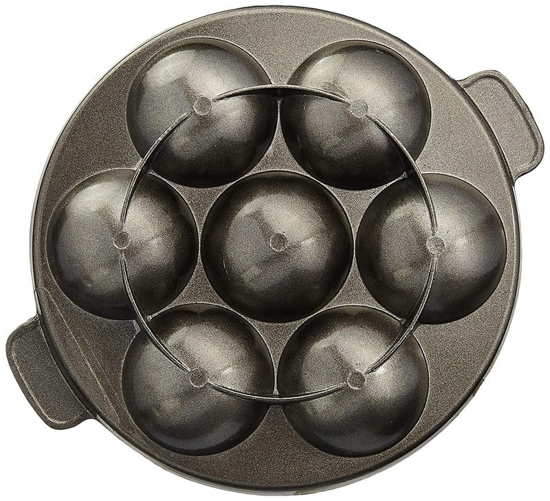 CELLEBII CELLEBII Non Stick Aluminium Appam Patra 7 Pits 2 Layer Coating Black - Image 3