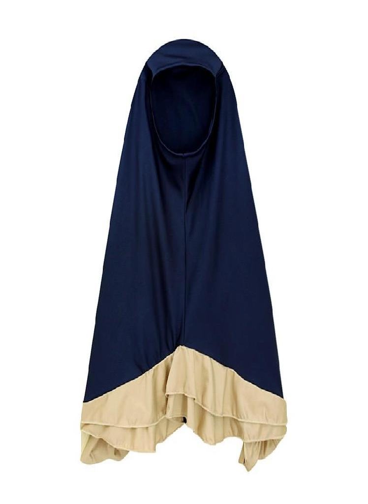 Eckek - Muslim Children Girls 2 Pieces Prayer Dress Hijab Abaya Ramadan Sets Arab Kids Kaftan Jilbab Headscarf Long Sleeve Robe Islamic Chador Gown - Image 1