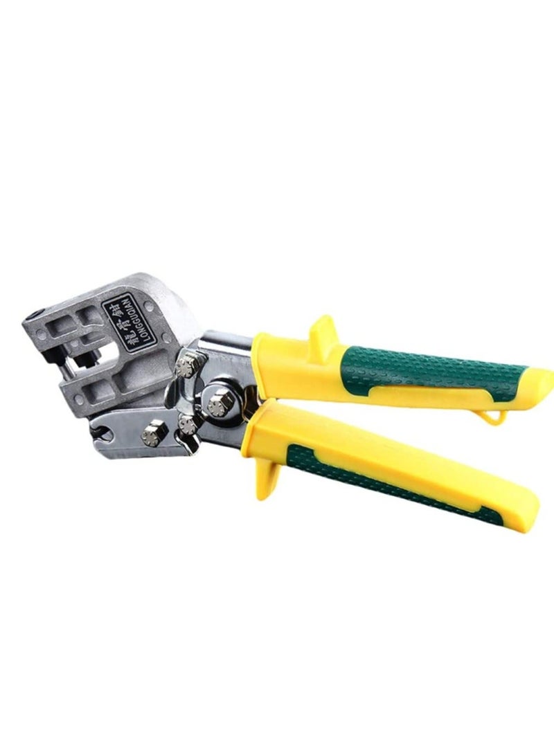Metal Stud Nailless Crimper Drywall Tools Single Hand Punch Lock Crimper Framing Fastening Crimping Hand Tool for Wire Cable Cutting Crimping Yellow  - Image 5