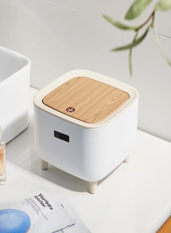 Fennec Mart Portable Desktop Dustbin Compact Trash Can with Lid for Study, Bathroom, Bedroom, and Kitchen Spaces - Image 1
