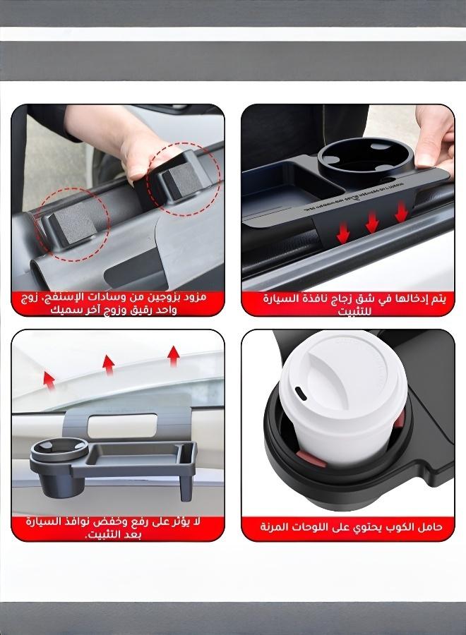 صندوق تخزين متعدد الوظائف للسيارة مع حامل هاتف ومسند ذراع وحامل أكواب - Image 4