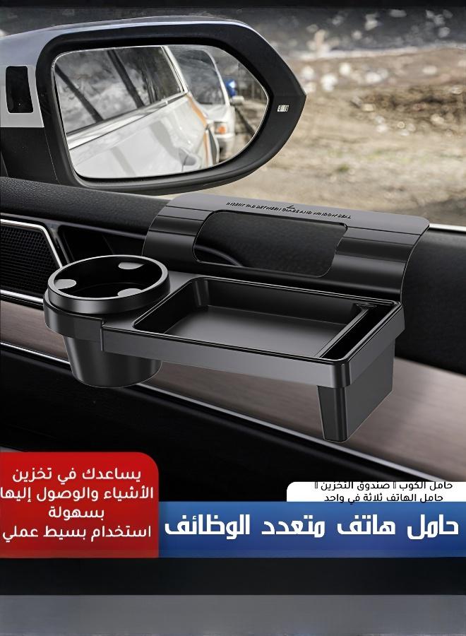 صندوق تخزين متعدد الوظائف للسيارة مع حامل هاتف ومسند ذراع وحامل أكواب - Image 3