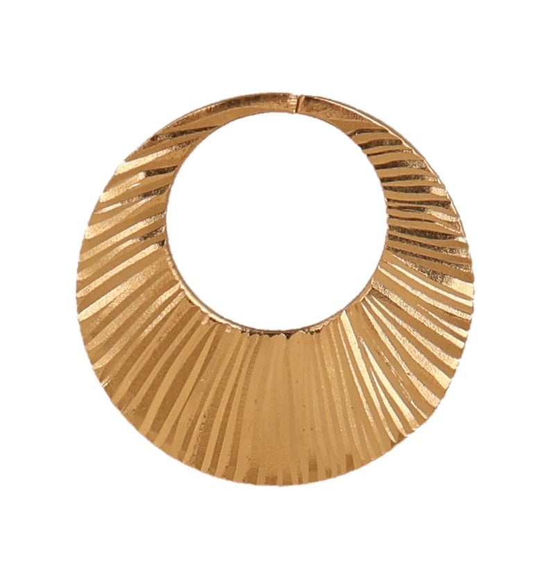 RidVik 1 Micron 22K Gold Plated Nattiyan Earrings For Men's Panjabi Boy | Gold Plated Brass Material Golden Hoop Studs Earrings Bali For Mens Fashion's Birthday Gifting All Festive Events & Occasions (1 Piece) - Image 1