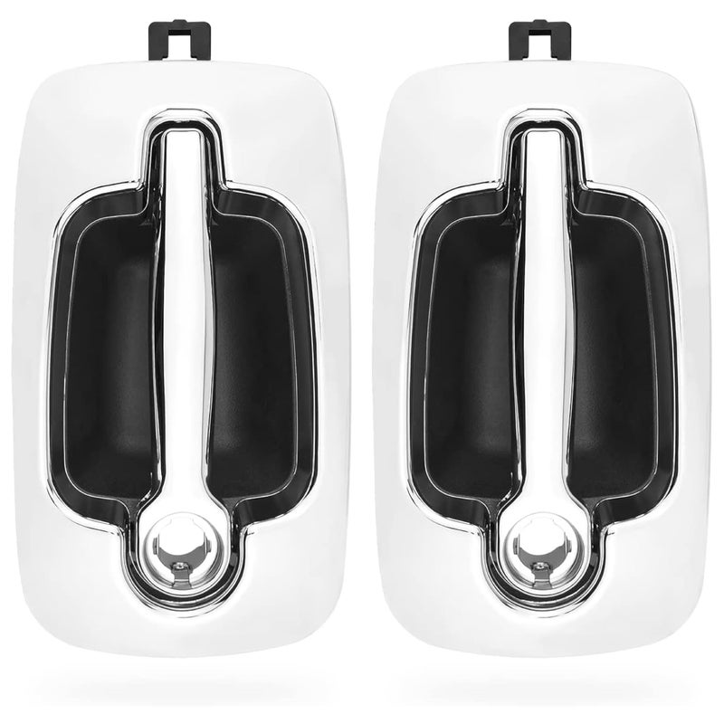 SUSUPACI Upgraded Exterior Door Handles with Bezel Covers Chrome Left Driver Right Passenger Side Compatible with International Trucks ProStar 4100 4200 4300 4400 7700 8500 8600 - Image 2